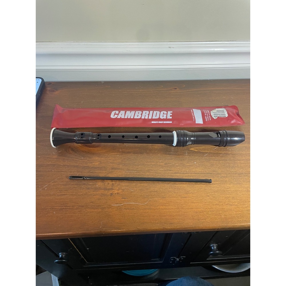 Cambridge Vibra-Bell Soprano Recorder Dark Brown with Case and Cleaning Rod